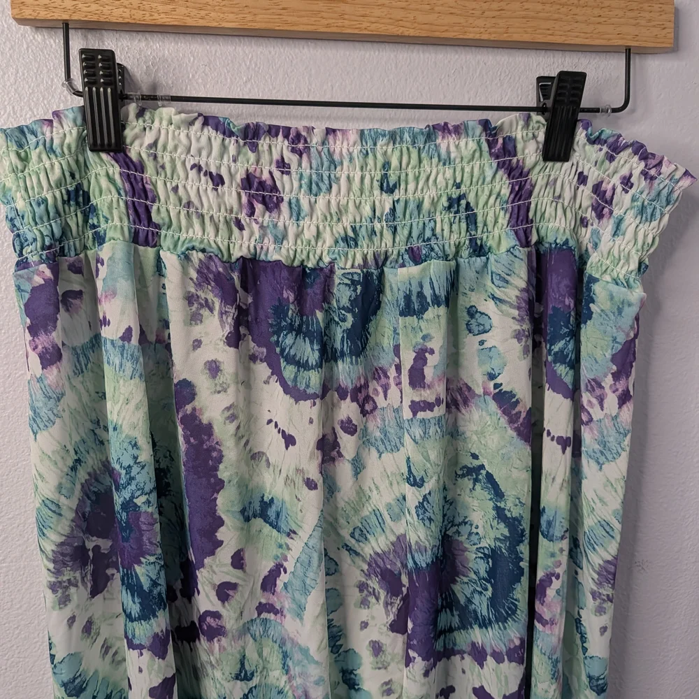 West Loop Tie-Dye‎ Wide Leg Pants | Elastic Waist | Size XL - Picture 5 of 6